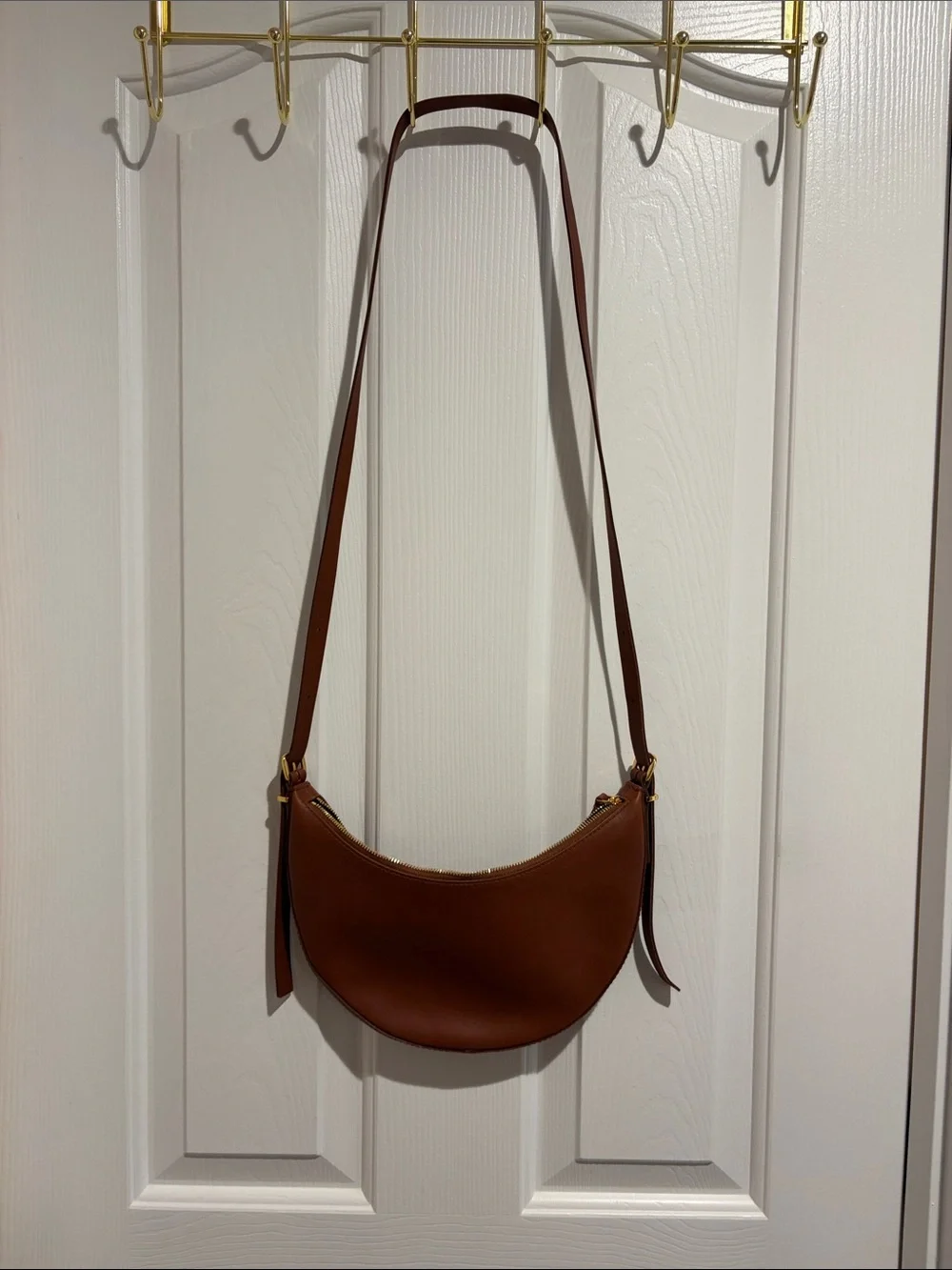 Madewell Tan Leather Crescent Crossbody - Picture 2 of 5